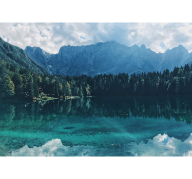 Mountain echo lake stenske poslikave - TenStickers