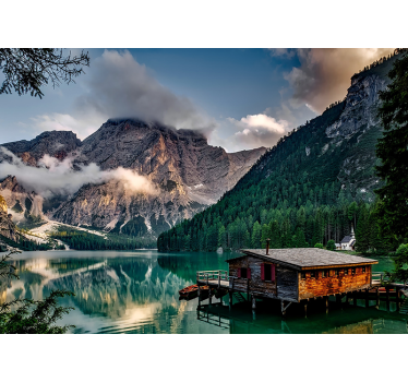 Mountain lake escape stenske poslikave - TenStickers