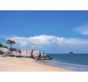 Serene beach scene stenske poslikave - TenStickers