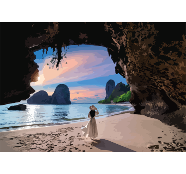 Serene beach escape stenske poslikave - TenStickers