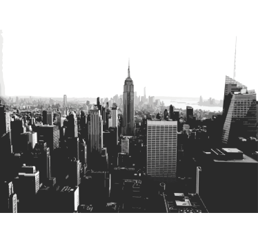 Skyline z empire state fototapeta new york - TenStickers