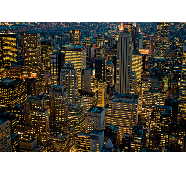 City skyline night fototapeta new york - TenStickers