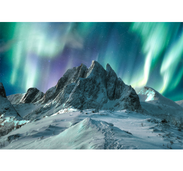 Mountain auroras display stenske poslikave - TenStickers
