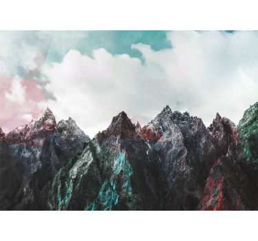 Majestic mountain summits fototapeta z gorami - TenStickers