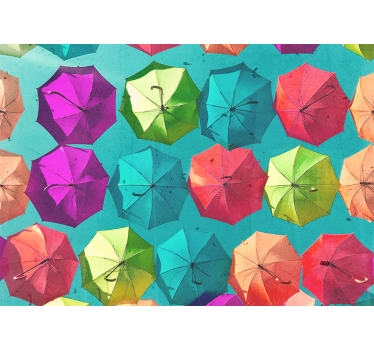 Colorful umbrella design fototapete z graffiti motivi - TenStickers