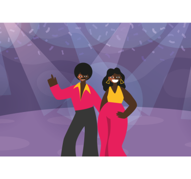 Ples 80 -ih disco man vintage mural - TenStickers