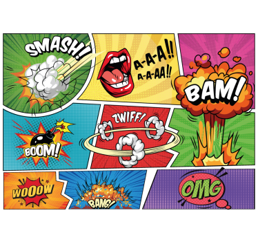 Comic book action fototapete z graffiti motivi - TenStickers