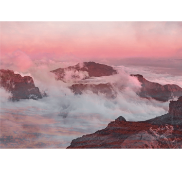 Mountainous pink clouds stenske poslikave - TenStickers