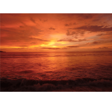 Twilight sea vista fototapeta z gorami - TenStickers