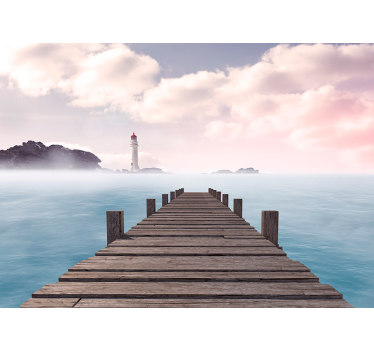 Seaside lighthouse path stenske poslikave - TenStickers