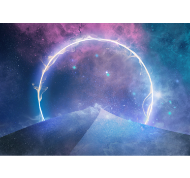 Galactic circle portal vesoljski fototapeti - TenStickers