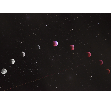Faze lune vesoljski fototapeti - TenStickers