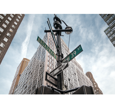 Broadway street signs fototapeta new york - TenStickers