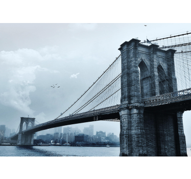 Manhattan bridge zimski new york stenske tapete - TenStickers