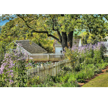 Serene garden view stenske poslikave - TenStickers