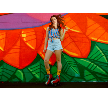 Bold roller skater fototapete z graffiti motivi - TenStickers