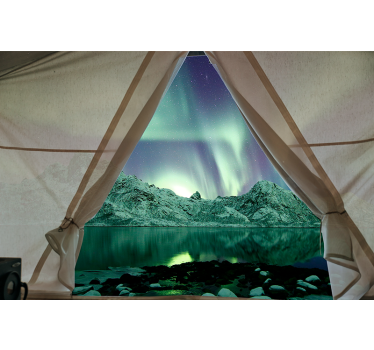 Pogled na auroro borealis Stenske poslikave - TenStickers