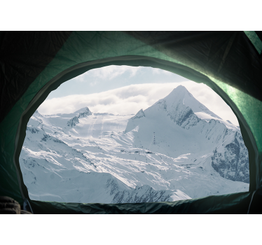 Majestic snow peaks fototapeta z gorami - TenStickers
