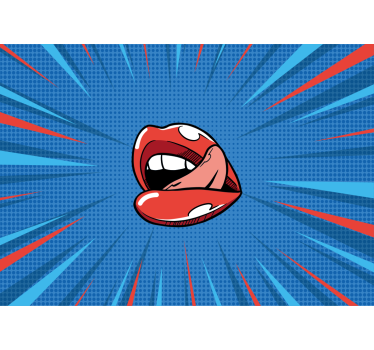 Lively mouth pop fototapete s graffiti motivi - TenStickers
