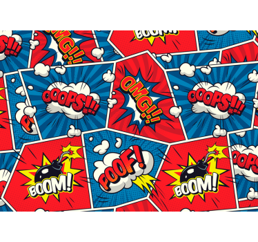 Comic speech bubbles fototapete z graffiti motivi - TenStickers