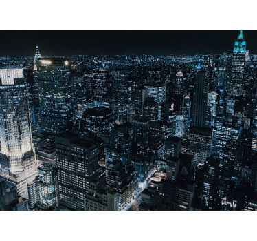 Nočni razgled na obzorje new yorka - TenStickers
