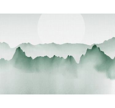 Mountain silhouette scene fototapete narava - TenStickers
