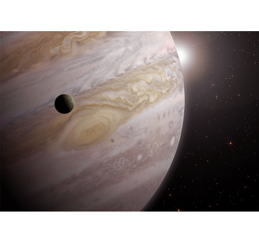 Jupiter in luna Vesoljski fototapeti - TenStickers