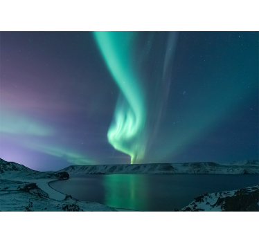Aurora borealis exhibition fototapete neba - TenStickers
