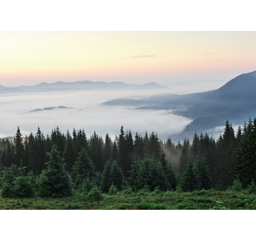 Tranquil mountain vista stenske poslikave - TenStickers