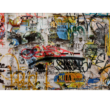 Urban art collage fototapete z graffiti motivi - TenStickers