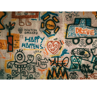Colorful street art fototapete s graffiti motivi - TenStickers
