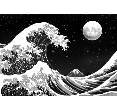 Japonski kanagawa val ponoči Fototapete klasične umetnosti - TenStickers