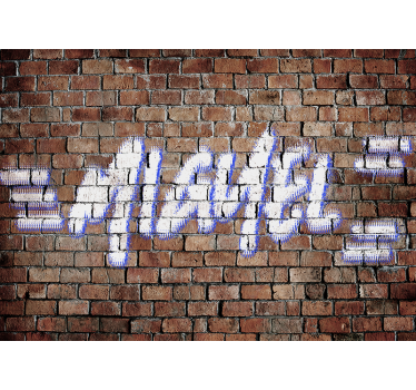 Opečni grafit z imenom Fototapeta za najstniško sobo - TenStickers