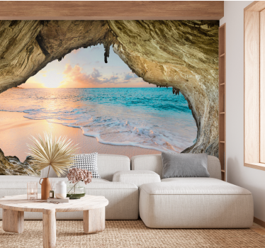 3d fototapeta za 3d tapeta s pogledom na ocean - TenStickers