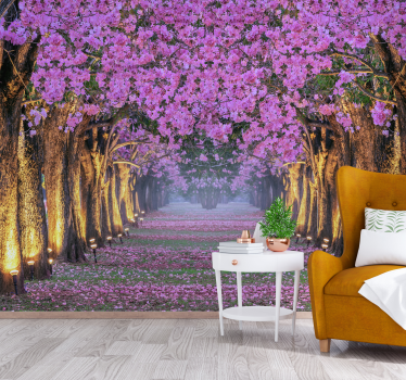 3d stenske tapeta cvetličnega hodnika - TenStickers