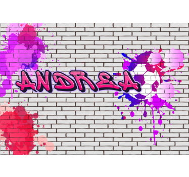 Roza ime Fototapete s graffiti motivi - TenStickers