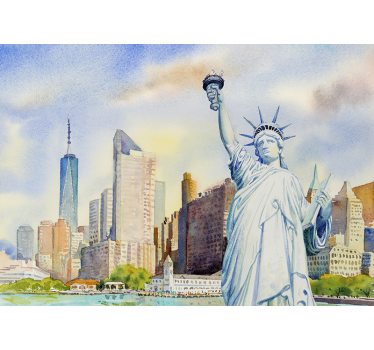 Obzorje kipa svobode Fototapeta New York - TenStickers