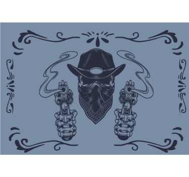 Cowboy bandit duel fototapeta v vintage stilu - TenStickers