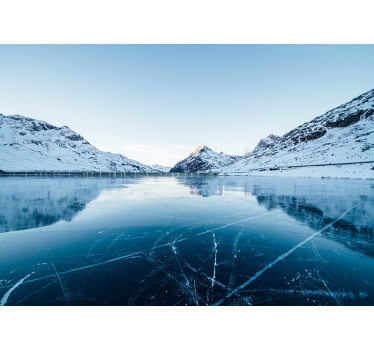 Frosted fototapeta z jezersko pokrajino - TenStickers