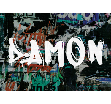 Urbana šablonska umetnost Fototapete s graffiti motivi - TenStickers