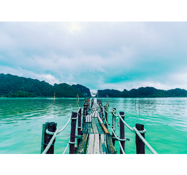 Tranquil pier view stenske poslikave - TenStickers