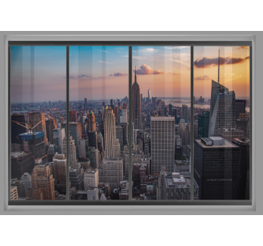 New york okno s pogledi new york fototapeta tapeta - TenStickers