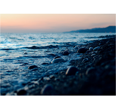 Narava morska pokrajina pod stenskim obzidjem - TenStickers