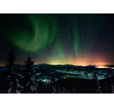 Predstavitev aurore borealis Fototapete neba - TenStickers