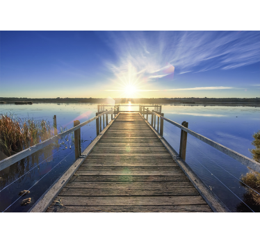 Pier sunset view stenske poslikave - TenStickers