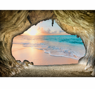 3d fototapeta za 3d tapeta s pogledom na ocean - TenStickers