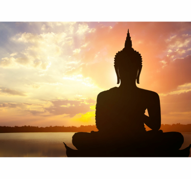 Buda figura nebo tapeta stenski poslikava buddha - TenStickers