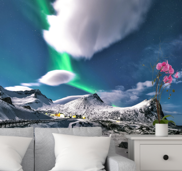 Aurora borealis perspective stenske poslikave - TenStickers