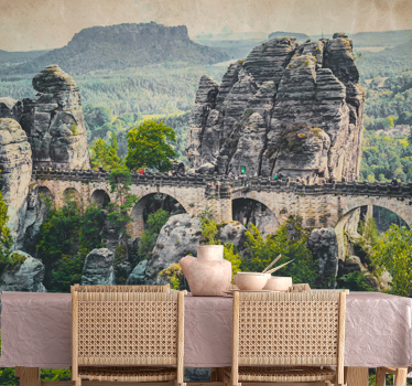 Bastei bridge view stenske poslikave - TenStickers