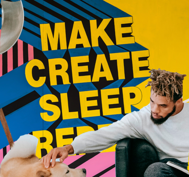 Besedilo fotografija grafiti pop art slikanje fototapeta - TenStickers